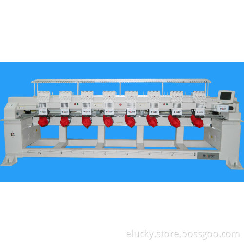 8 Heads Tubular Computerized Embroidery Machine for Caps/ Textile/ Cross-Stitch Multi-Head Embroidery (EG908C)